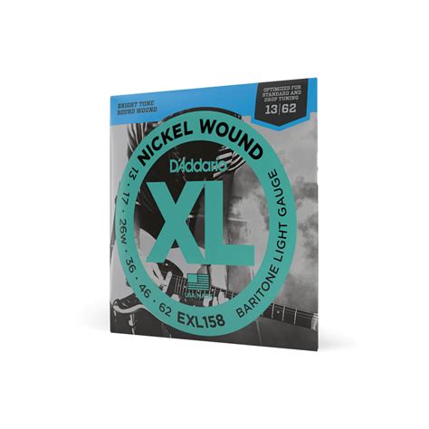 13-62 Light Baritone, XL Nickel Wound Electric Guitar Strings | EXL158 ...