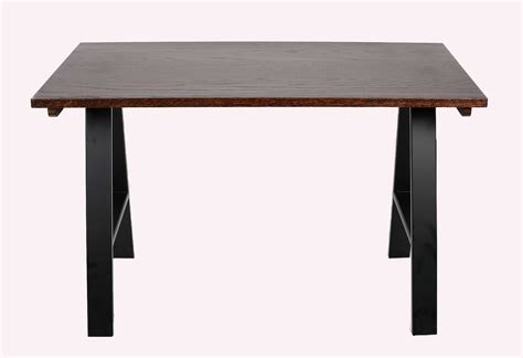 25mm 1200x700 solid wood top - Black Industrial A frame table | Cafe ...