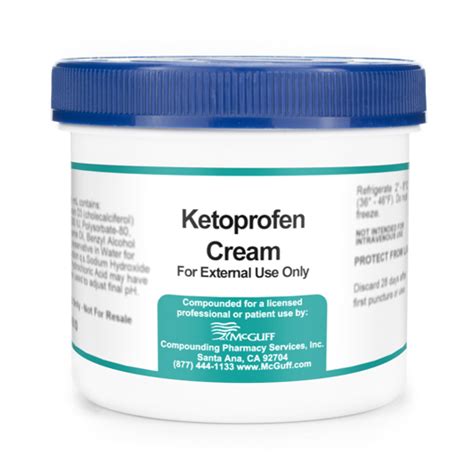 Ketoprofen 60 gm Cream | McGuff Compounding Pharmacy