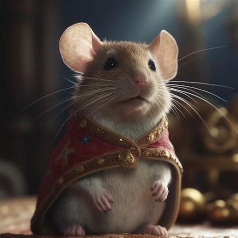 Premium AI Image | There is a mouse that is wearing a red and gold outfit generative ai