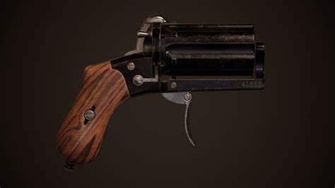 Pepperbox revolver 3D model - TurboSquid 1194849