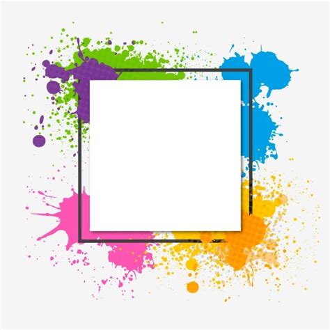 Abstract Watercolor Clipart Vector, Watercolor Abstract Colorful Trendy Frame, Color, Background ...