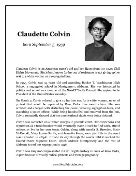 Claudette Colvin Hero Biography