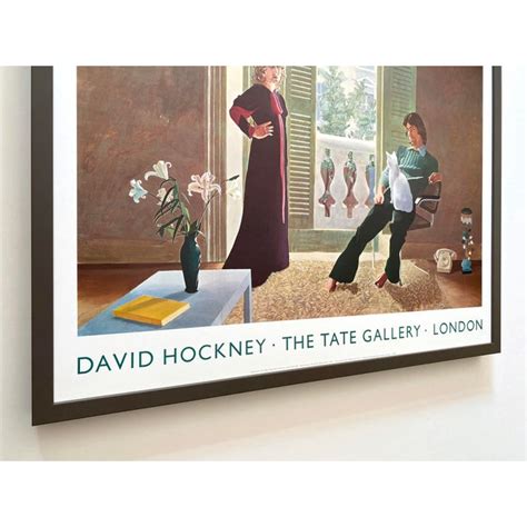 David Hockney Vintage 1974 Lithograph Print Framed Museum Poster " Mr and Mrs Clark Percy " 1970 ...