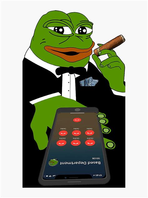 "Based Department Pepe" Sticker for Sale by CryptoScape | Redbubble