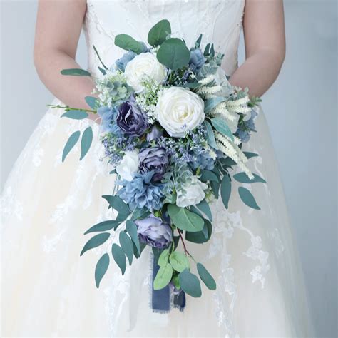 Blue Hydrangea And White Rose Boutonniere