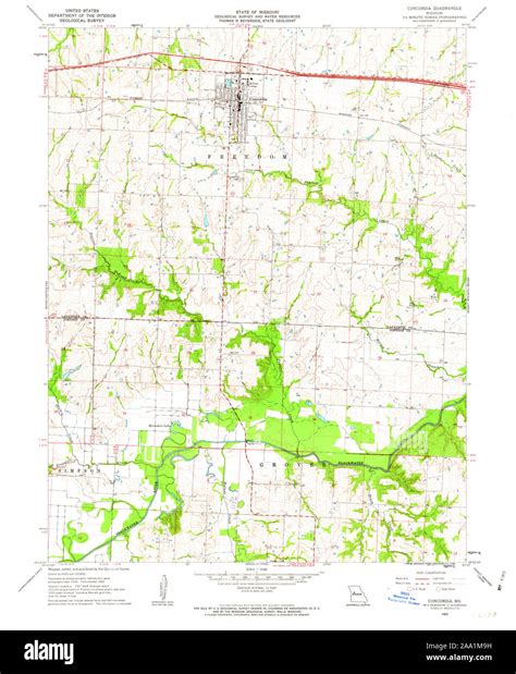 Map of concordia missouri hi-res stock photography and images - Alamy