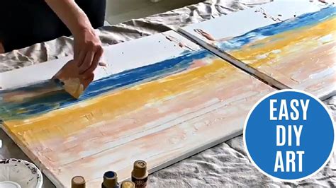 Easy DIY Abstract Wall Art Idea with Acrylic Paints on a Canvas! - YouTube