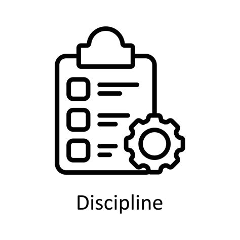 Discipline vector outline Icon Design illustration. Time Management Symbol on White background ...