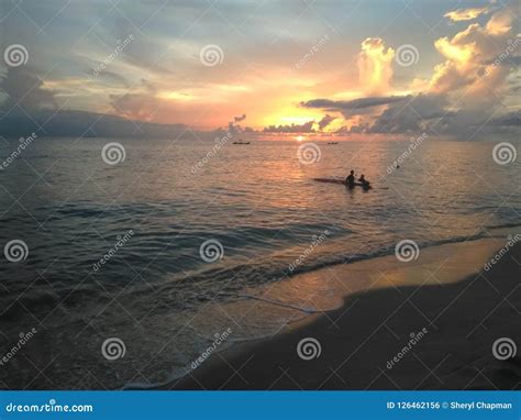 Crash Boat Beach Sunset Aguadillia Puerto Stock Photo - Image of ocean ...