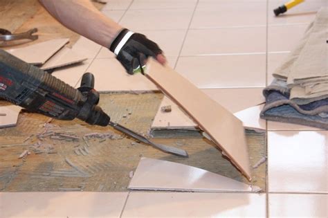 How To Remove A Tile Floor and Underlayment | Tile removal, Bathroom wall tile, Tile floor