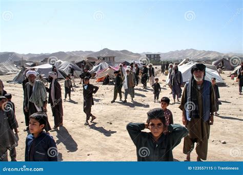 Afghanistan Refugee Camp Children in the North West in the Middle ...