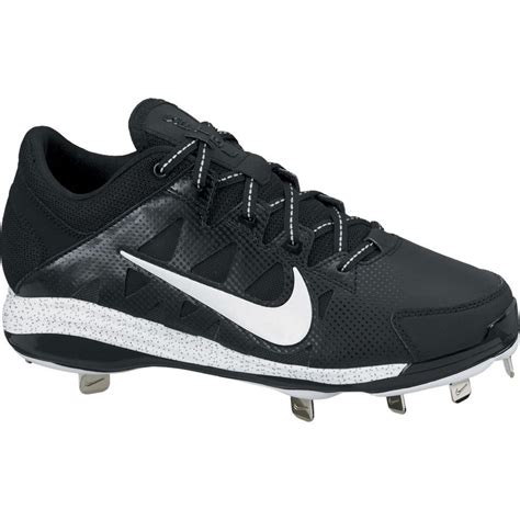 Nike Women's Black & White Hyperdiamond Pro Metal Softball Cleats Size 7 W US - Women