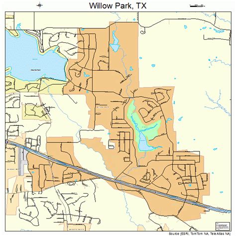 Willow Park Texas Street Map 4879492