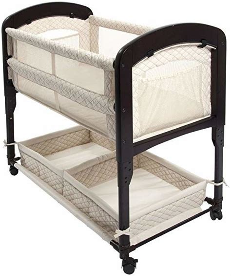 A co-sleeper with a wood frame and breathable mesh that gives it a modern (but safe) look. Co ...