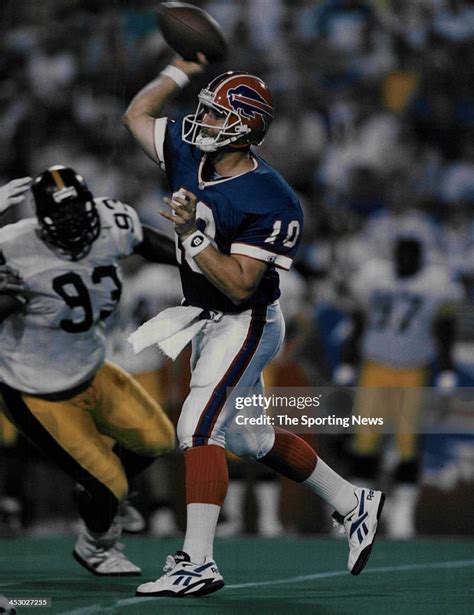 Quarterback Alex Van Pelt of the Buffalo Bills against the Pittsburgh ...