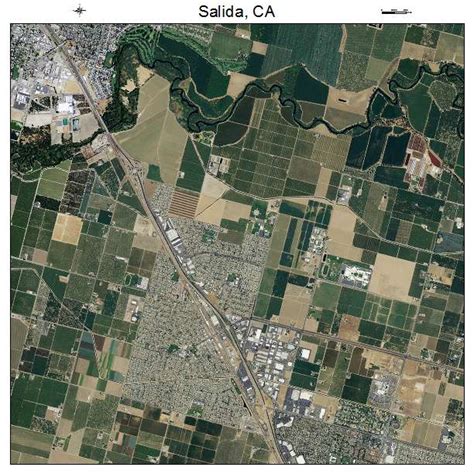 Aerial Photography Map of Salida, CA California