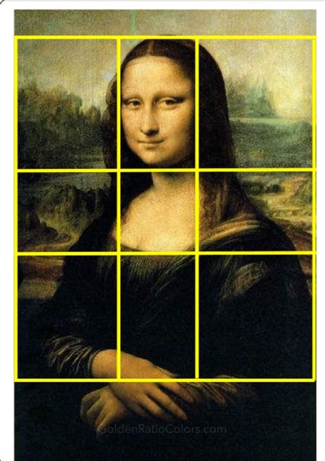 Mona Lisa | Leonardo da Vinci golden ratio proportion | Golden Ratio Colors