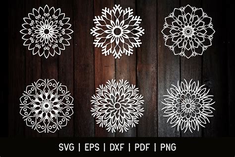 SVG Mandala Flower Paper Cut File Graphic by doridodesign · Creative ...