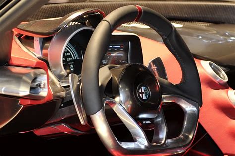 Alfa Romeo 4C Red Interior Detail Steering Wheel Paddles | Revival Sports Cars Limited