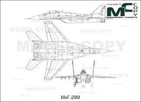 MiG-29M - 2D drawing (blueprints) - 20992 - Model COPY - World