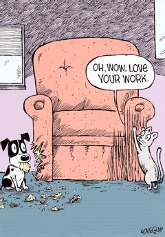 Funny greeting card by Speed Bump - Pets - Chair destruction – Comedy ...