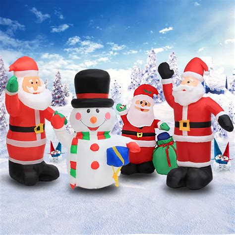 120cm/180 cm/240cm Air Inflatable Santa Claus Snowman Outdoor Airblown Christmas Decoration ...