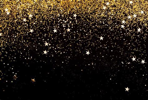 Black Gold Shiny Stars Glitter Party Backdrop for Picture – starbackdrop | Backdrops for parties ...