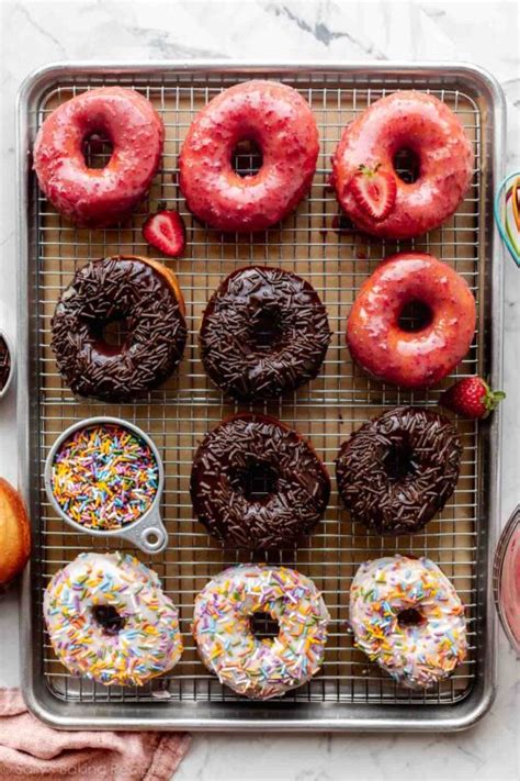 Easy Donut Frostings (Strawberry, Vanilla, & Chocolate) - Sally's ...