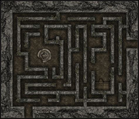 Razorcrush Maze ver.2 | Dungeon maps, Fantasy map, Dnd world map