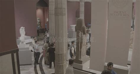 Mumbai, India - February 13, 2024: Visitors Viewing Exhibits from Ancient Sculptures at Museum ...