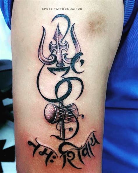 Om trishul tattoo🔱🕉 The "Trishul" is a three-pronged weapon... - xposetattoosjaipur | Shiva ...