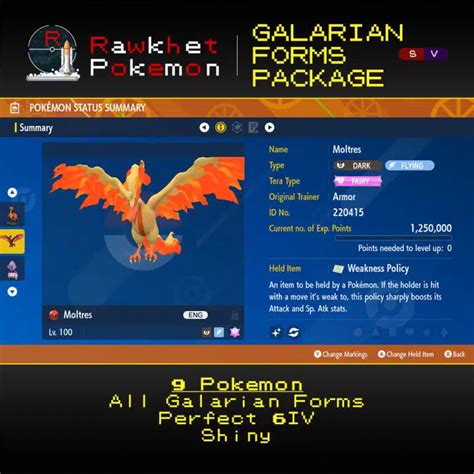 Galarian Forms Package (9x, 6IV, Shiny) – Pokemon Scarlet and Violet - Rawkhet Pokemon