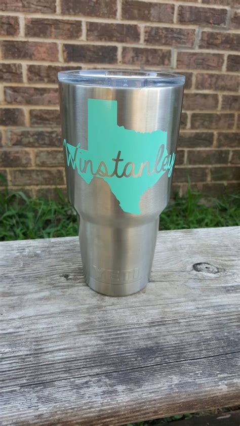 Yeti Name Decal State Stickers for Yeti Cup Personalized - Etsy