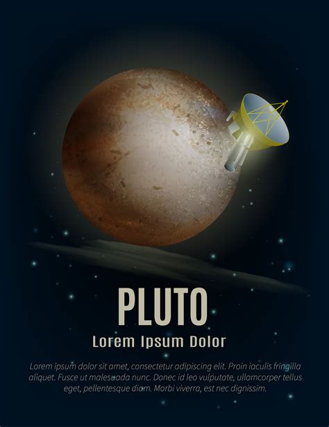 Pluto Planet Poster 467426 Vector Art at Vecteezy