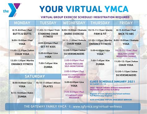 January YMCA Programs | The Gateway Family YMCA