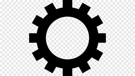 Gear Computer Icons, mechanical background, black And White, symbol png | PNGEgg