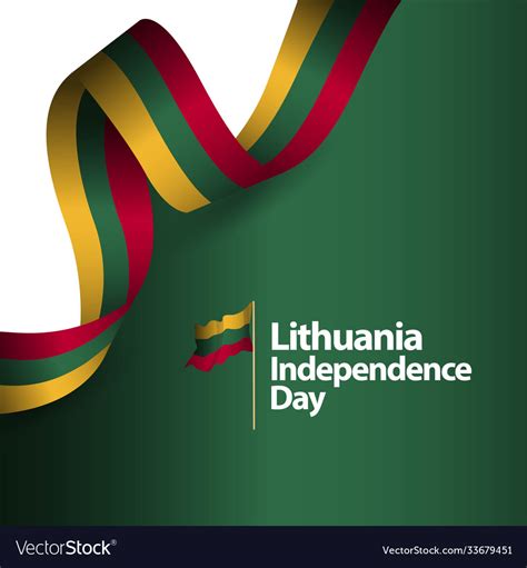 Lithuania independence day template design Vector Image