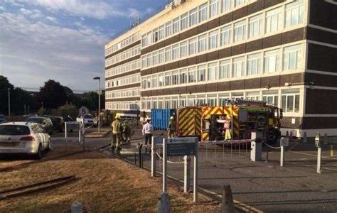 Fire breaks out on second floor of Folkestone police station in Bouverie Road West