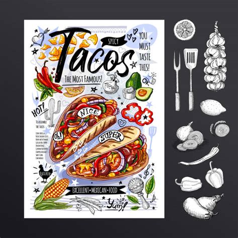 2,500+ Taco Ingredients Stock Illustrations, Royalty-Free Vector ...