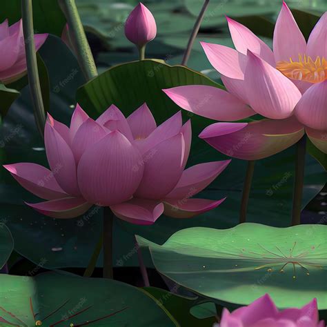 Premium Photo | Lotus flower in pond