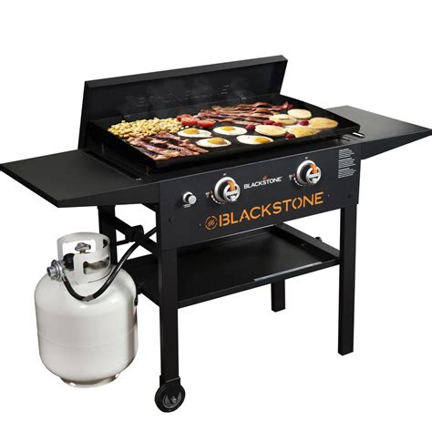 Blackstone 28 in. 2-Burner Propane Gas Griddle (Flat Top Grill) Station ...