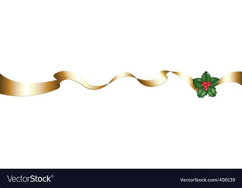 Christmas ribbon Royalty Free Vector Image - VectorStock