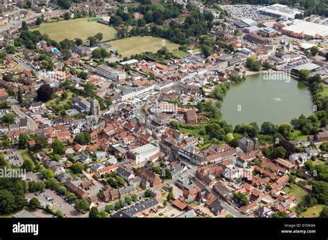 aerial photo of Diss, Norfolk, UK Stock Photo - Alamy