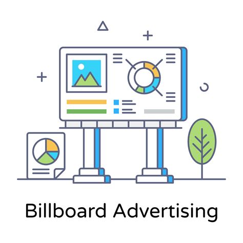 A billboard advertising flat outline design, concept icon 6206676 ...