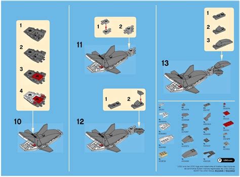 View LEGO® instruction 40136 Shark - LEGO instructions and catalogs library