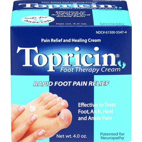 Topricin Foot Pain Relief Cream 4oz - Walmart.com - Walmart.com