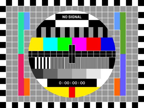 TV signal test screen, retro television color test 21615987 Vector Art ...