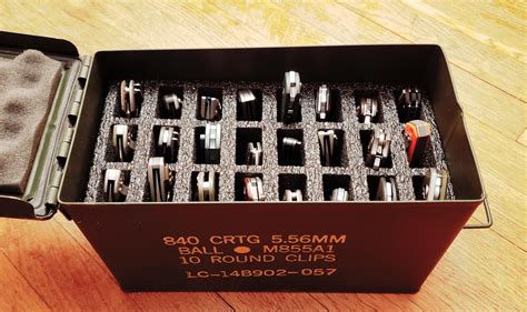 Storage solution - .50 Cal ammo can and 25 magazine foam insert (inexpensive) : r/knifeclub