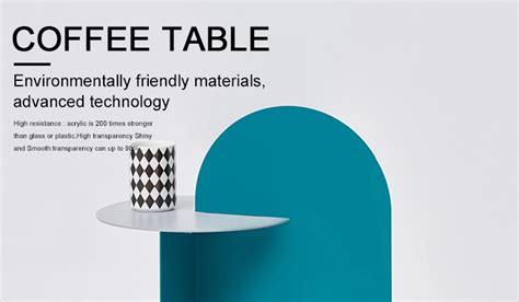 Luxury Classic Round Iridescent Acrylic Side Table Custom Modern Transparent Acrylic Coffee ...